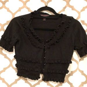 Betsey Johnson cropped, short sleeved Cardigan